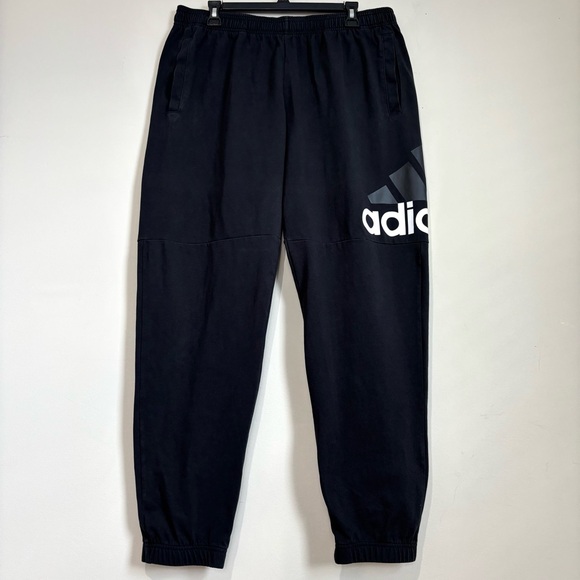 adidas Other - Adidas Performance Men's XL White Logo Black Pull on Slouchy Sweatpants Joggers